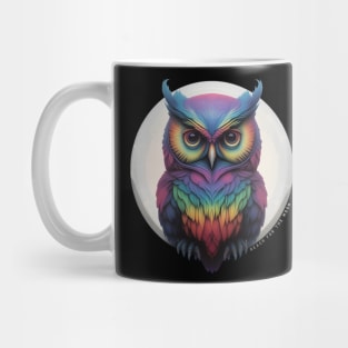 Awesome Rainbow Night Owl design Mug